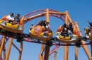 A Mack Rides Spinning Coaster train (Sierra Sidewinder)