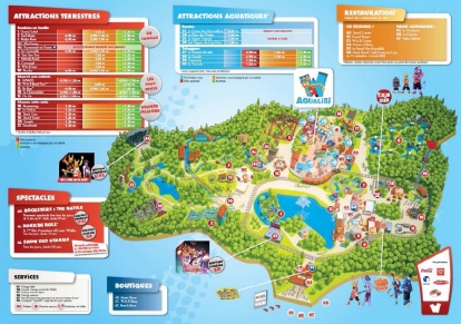 Le plan du parc en 2011.