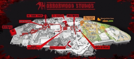 Plan officiel de la Hollywood Horror Fest