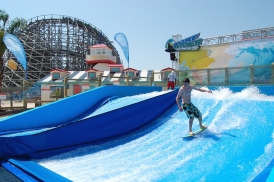 With the Riptide Bay expansion, Hurricane Harbor boasts 20 acres and offers more slides and attractions than any other water park in the state.