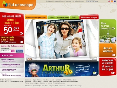 Le site Web du Futuroscope sera totalement relooké à la fin 2011.