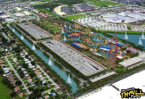 Orlando Thrill Park devait s'implanter sur 28 hectares le long de l'I-Drive à Orlando.