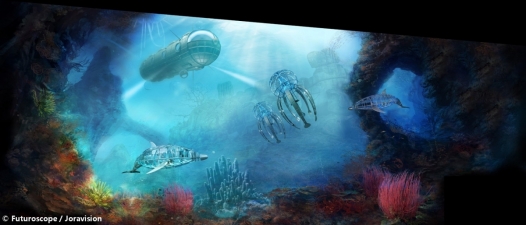 La fresque plongera les visiteurs dans un monde sous-marin