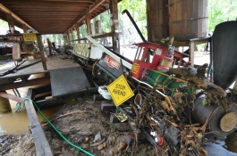 Knoebels a été le parc le plus touché par les inondations du 7 septembre.