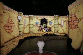 The ride features 10 scenes with LEGO animatronics and 90 interactive targets.