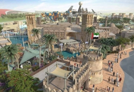 Concept-art du futur Yas Island Water Park qui célébrera la culture et l'héritage des émirats.