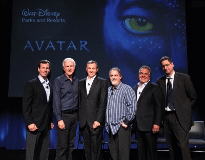 From left: Tom Staggs, James Cameron, Bob Iger, Jon Landau, Jim Gianopulos and Tom Rothman