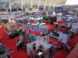 There are more than 330 exhibitors, a record for the trade show in 7 years.