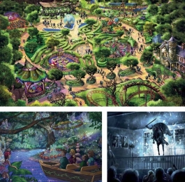 Concept-art de la zone Woodland Fantasy.