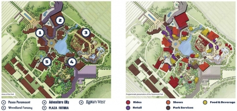 Le parc sera divisé en 5 zones thématiques, et comprendra 2 hôtels.