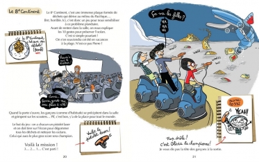 Extrait de la bande dessinée, ici avec le Huitième Continent.