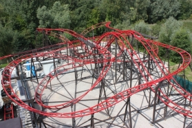 The first Dueling Family Coaster opened in 2010 at Dennlys parc in France