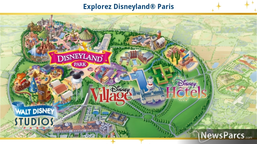 Map of Disneyland Paris and Walt Disney Studios