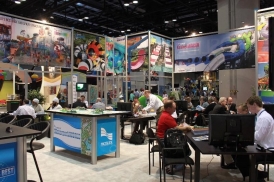 Inside booth at IAAPA Attractions Expo 2011