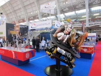 Zamperla's booth at Euro Attractions Show 2011 in London.