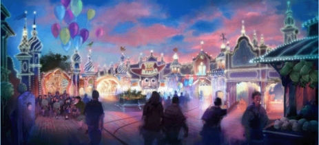 Concept-art de la façade de Toy Story Mania!