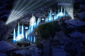 Concept-art d'Universal’s Cinematic Spectacular: 100 Years of Movie Memories