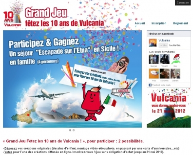 Les internautes sont cette fois invités à fêter les 10 ans du parc avec le concours ''Grand jeu, fêtez les 10 ans de Vulcania''.