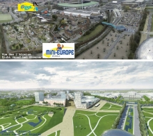 On peut voir en bas que Mini-Europe sera remplacé par... un parc public, tandis que Océade par de nouveaux bâtiments dédiés aux loisirs.