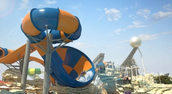 Concept-art of Yas Waterworld Aqua Park