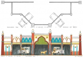 Plan et concept-art du nouveau point d'observation de l'enclos des lions