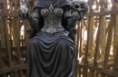 Inside the queue, here the goddess Hel statue