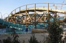 The ride crosses two others coasters: Atlantica Supersplash and Blue Fire
