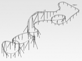 Layout du Family Coaster 360 de Gerstlauer Amusement Rides
