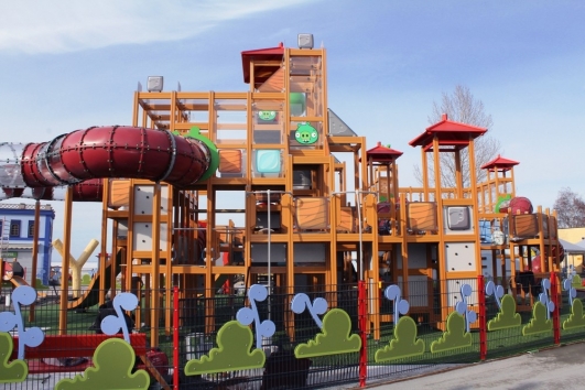 The main element of Angry Birds Land is a playground