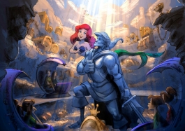 Concept-art du dark ride Under the Sea – Journey of the Little Mermaid 