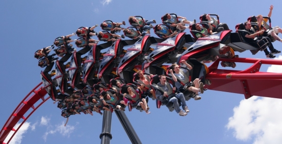 X-Flight est le quatrième Wing Coaster de Bolliger & Mabillard au monde