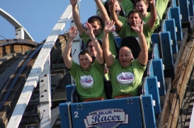 Some riders at Kings Island rode the Racer more than 100 times in 9 hours