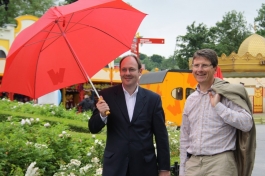 Yvan Moreau (administator of Pairi Daiza) et Jean-Christophe Parent (GM of Walibi Belgium)