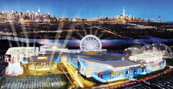 Artist impression of the future American Dream mall and entertainment complex at Meadowlands, NJ