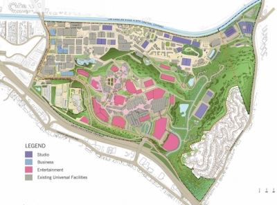 The new master plan ''Evolution'' of Universal City has no more residential units to focus on production facilities and Universal Studios Hollywood complex
