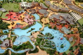 Zoom sur la maquette d'Adventure World Warsaw