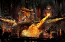 Concept-art du walkthrough à effets spéciaux The Wrath of Zhu Rong – Flames of Fury