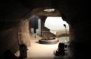 L'attraction débutera par un écran de fumée suivi d'un tunnel rotatif.