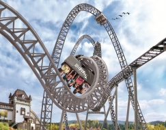 The 700-meters long track will be a combination of unique elements in Europe, including 4 inversions, a 30-meters high Top Hat and a tunnel.