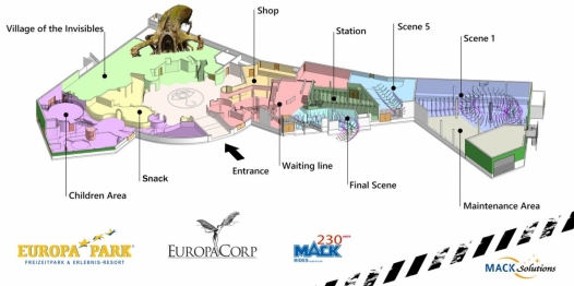 Map of the future complex of Arthur in the Minimoys Kingdom