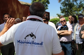 The annual meeting ended with tours of Espace Marineland's facilities (here a visit of the water park)