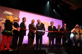 A ribbon-cutting act marked the kick-off of the show.